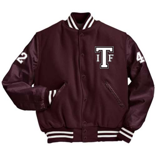 Maroon/White Letterman Jacket