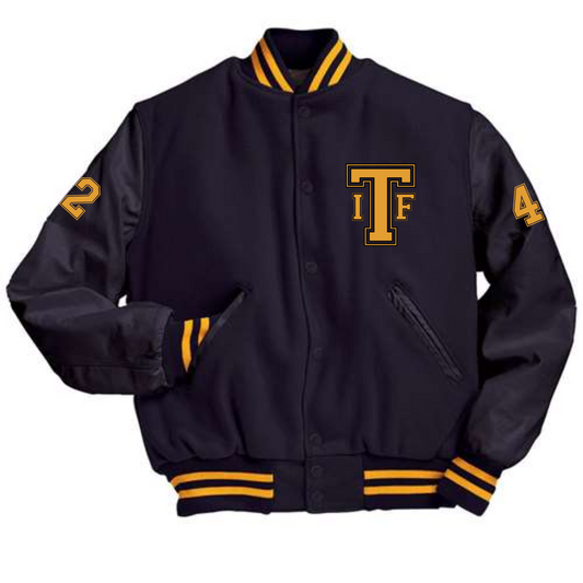 Navy/Navy/Gold Letterman Jacket