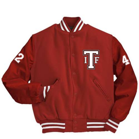 Red/Red/White Letterman Jacket