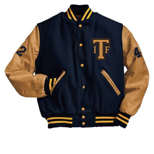 Navy/Gold Letterman Jacket